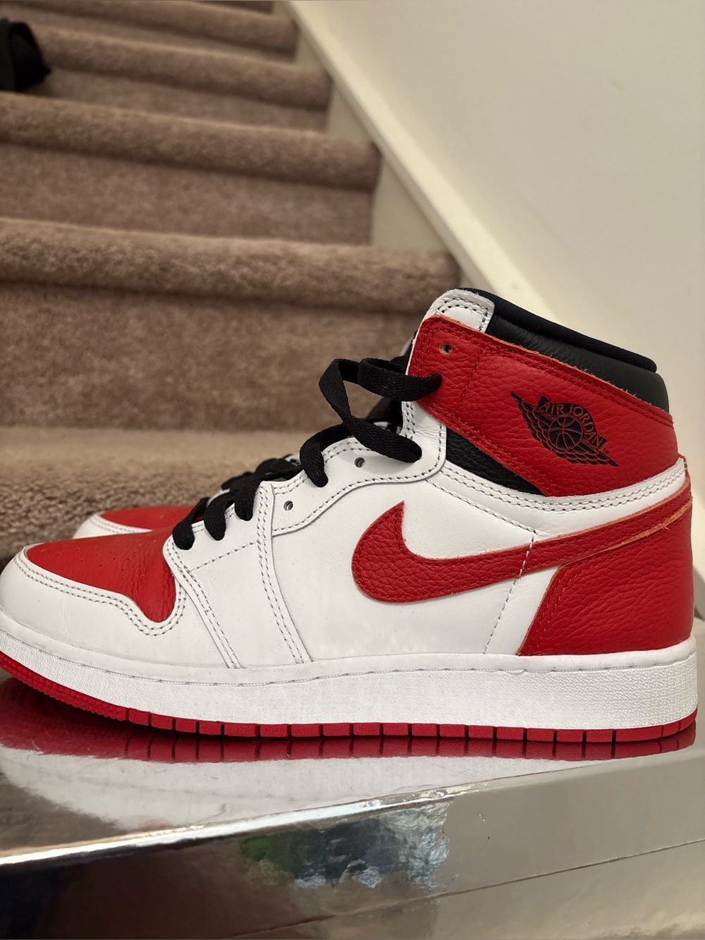 Jordan Kids High-Top Sneakers - White/Red/Black